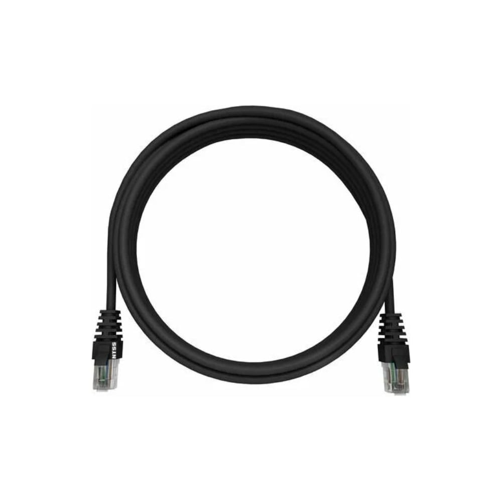 Патч-корд NTSS 2хRJ45/8P8C, T568B UTP 6 кат. литой 2 метра, LSZH, черный шт NTSS-PC-UTP-RJ45-6-2.0-LSZH-BL
