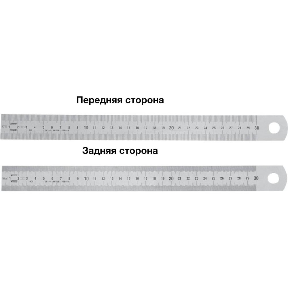 Линейка нержавеющая Vogel 1000х30х1,0 1ст.-1мм/1мм,2ст.-0,5мм/0,5мм с калибровкой 1001260100 К