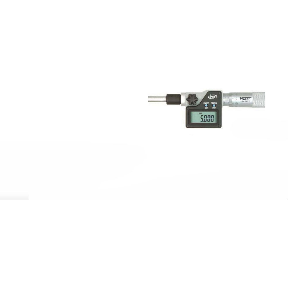 Микрометрическая головка цифровая Vogel 0-25 х 0,001 IP65, диам. 18mm, L=165,6mm с калибровкой 231287 К