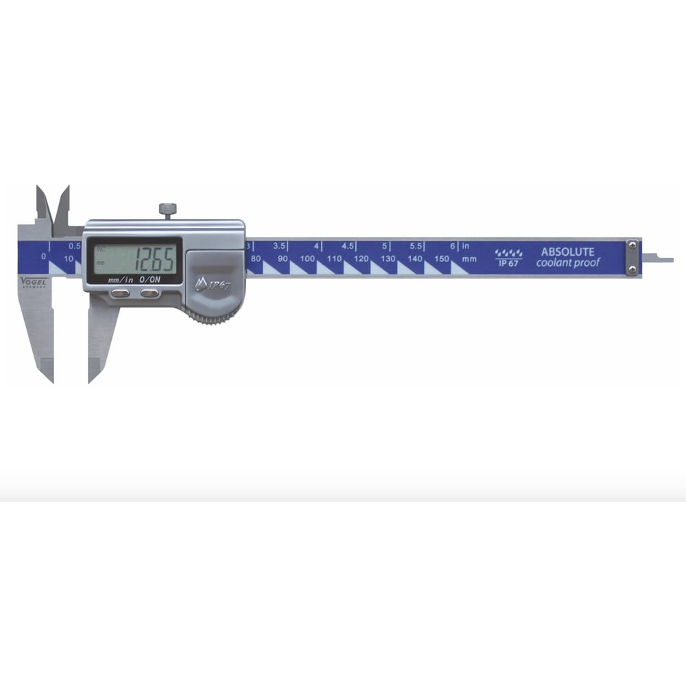 Штангенциркуль цифровой Vogel 0 ... 200 х 0.01 ABS , IP67 с калибровкой 202131-2 К