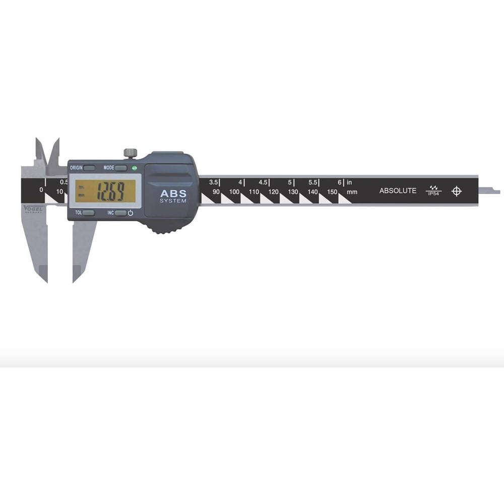 Штангенциркуль цифровой Vogel 0 ... 200 х 0.01 Абсолют IP 54 202181