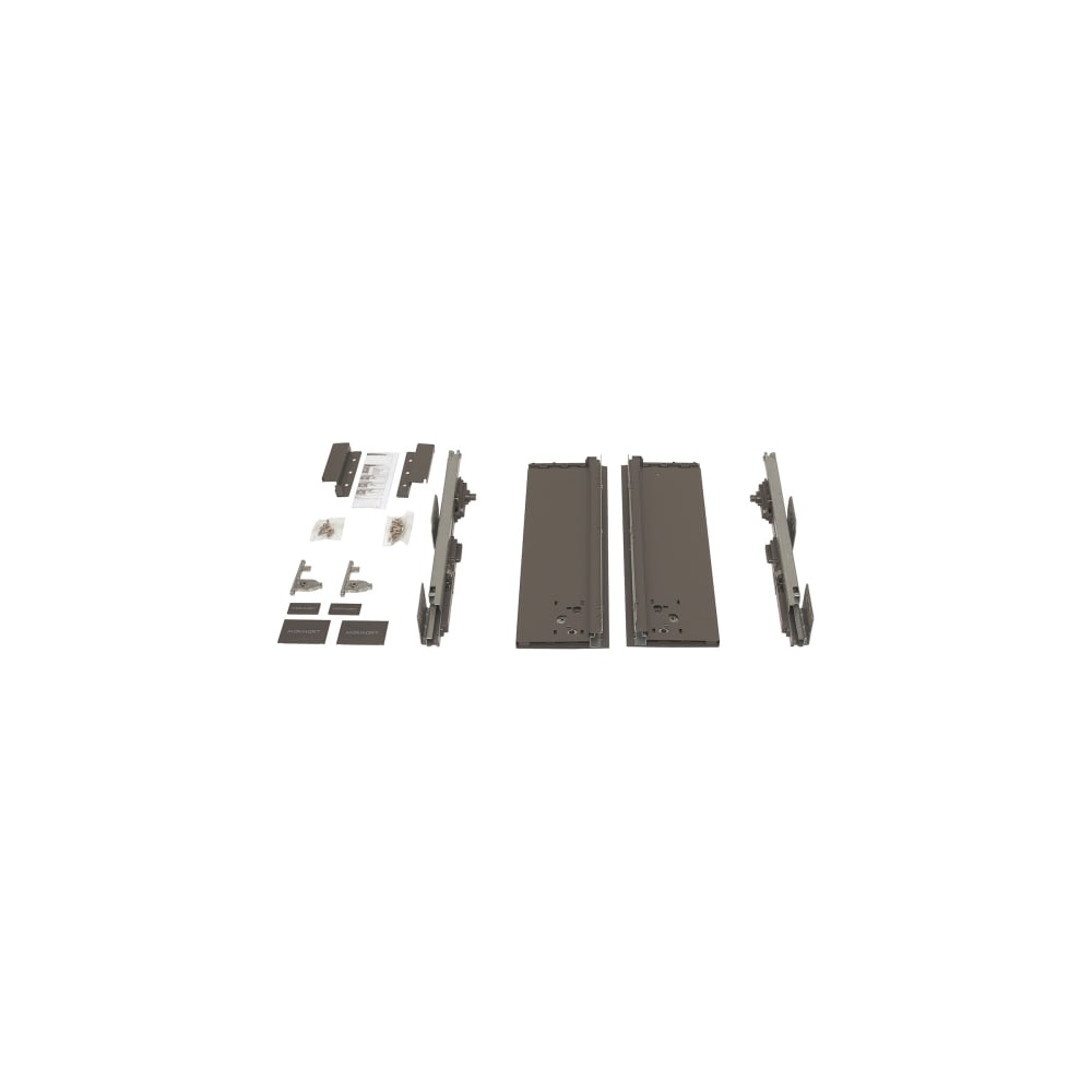 Комплект ящика MAKMART Некст/Next 3D_B Push H=127, L=400, отделка орион серый M-NXT.KBP.400.OG