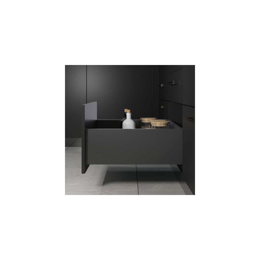 Комплект ящика MAKMART Некст/Next 3D_D Push H=178, L=350, отделка орион серый M-NXT.KDP.350.OG