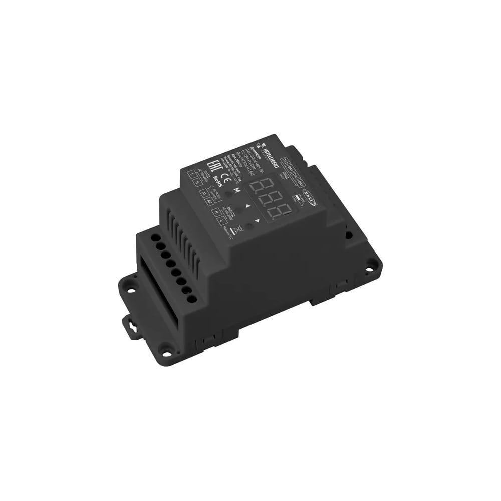 Изображение товара Диммер INTELLIGENT ARLIGHT DALI-TRIAC-601-82-D2-DRI-PS-DIN Black IARL, IP20 Пластик, 1шт 059093 Изображение товара Диммер INTELLIGENT ARLIGHT DALI-TRIAC-601-82-D2-DRI-PS-DIN Black IARL, IP20 Пластик, 1шт 059093