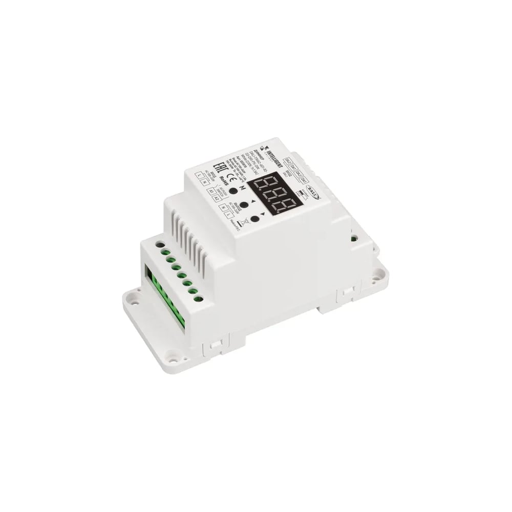Диммер INTELLIGENT ARLIGHT DALI-TRIAC-601-82-D2-DRI-PS-DIN White IARL, IP20 Пластик, 1шт 055818