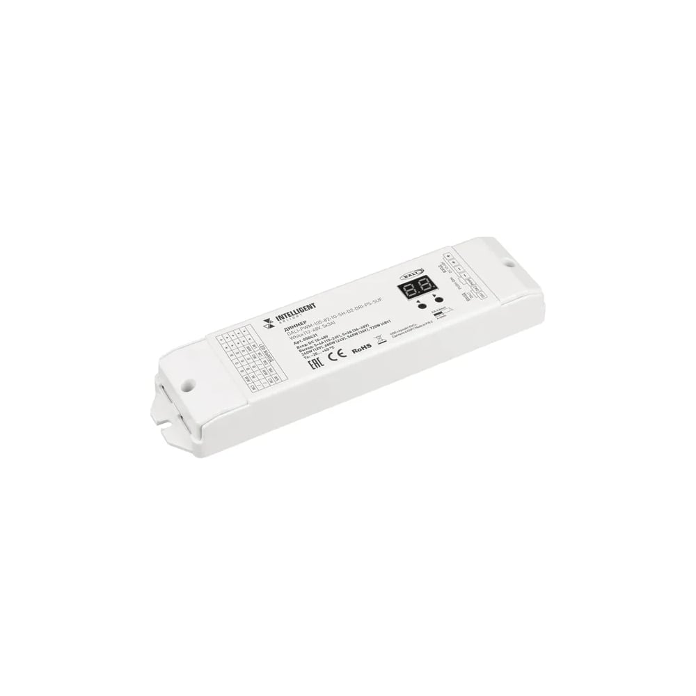 Изображение товара Диммер INTELLIGENT ARLIGHT DALI-PWM-105-82-1G-SH-D2-DRI-PS-SUF White IARL, IP20 Пластик 1шт 050431 Изображение товара Диммер INTELLIGENT ARLIGHT DALI-PWM-105-82-1G-SH-D2-DRI-PS-SUF White IARL, IP20 Пластик 1шт 050431