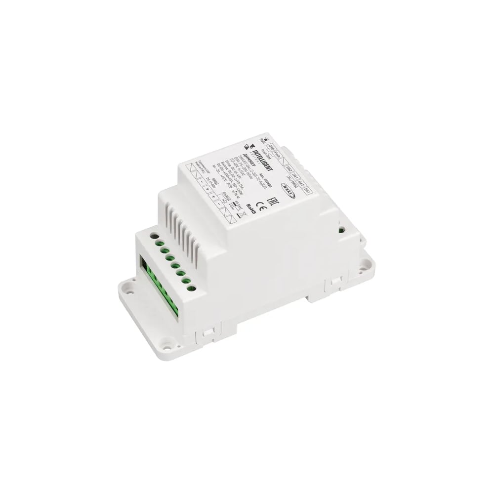 Изображение товара Диммер INTELLIGENT ARLIGHT SMART-DALI2-301-72-ADDR-DIM-PS-DIN-White IARL, IP20 Пластик 1шт 060683 Изображение товара Диммер INTELLIGENT ARLIGHT SMART-DALI2-301-72-ADDR-DIM-PS-DIN-White IARL, IP20 Пластик 1шт 060683