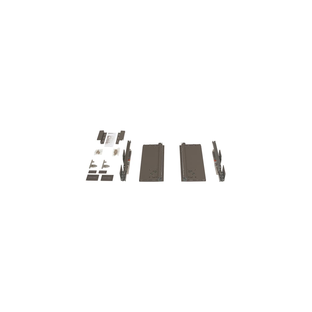 Комплект ящика MAKMART Некст/Next 3D_B Soft H=127, L=400, отделка орион серый M-NXT.KBD.400.OG