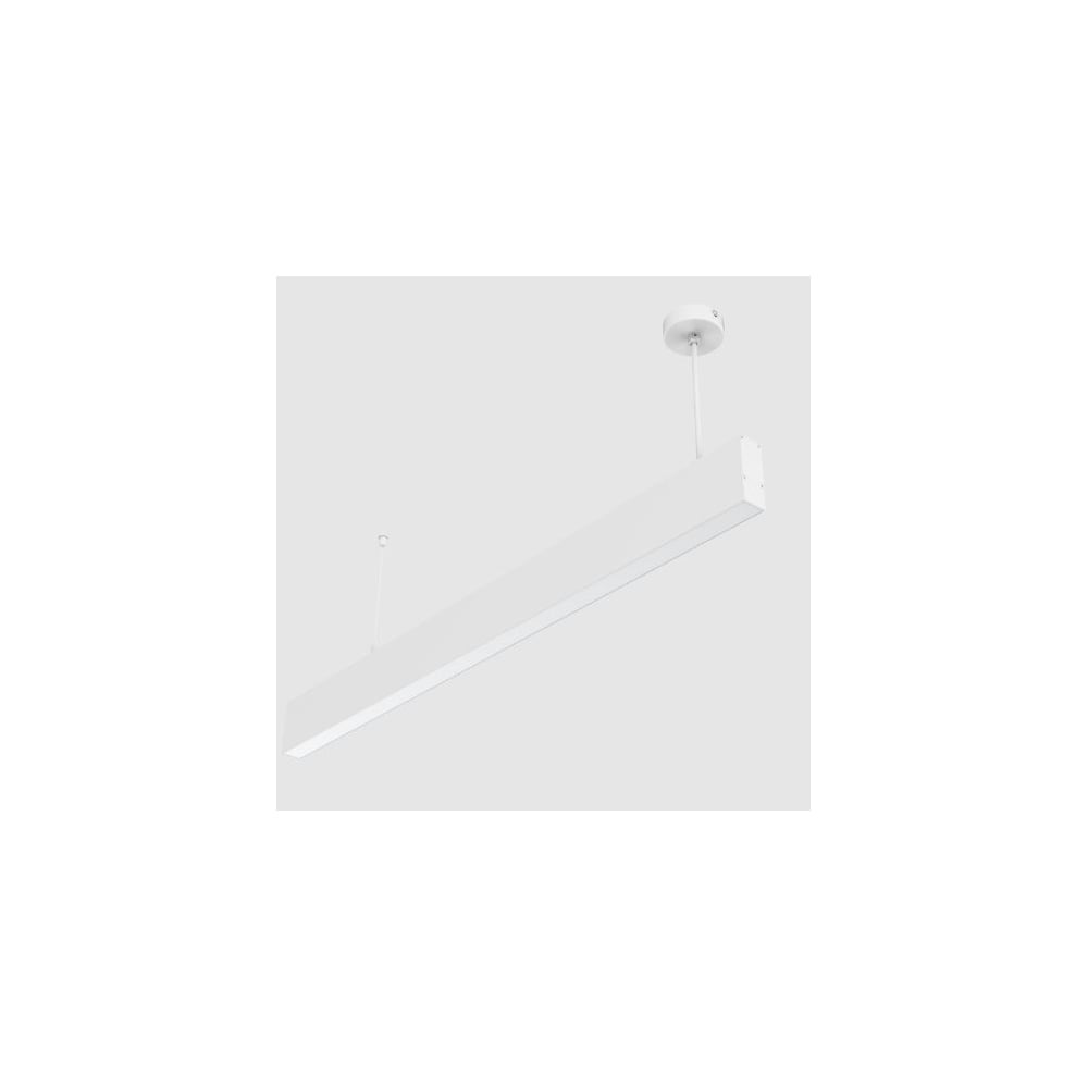 Светодиодный светильник VARTON Angusta High 1505x35x90мм подвесной 52 Вт 3000 К IP40 RAL9003 белый муар с рассеивателем опал DALI V1-R0-00542-30D01-4005230