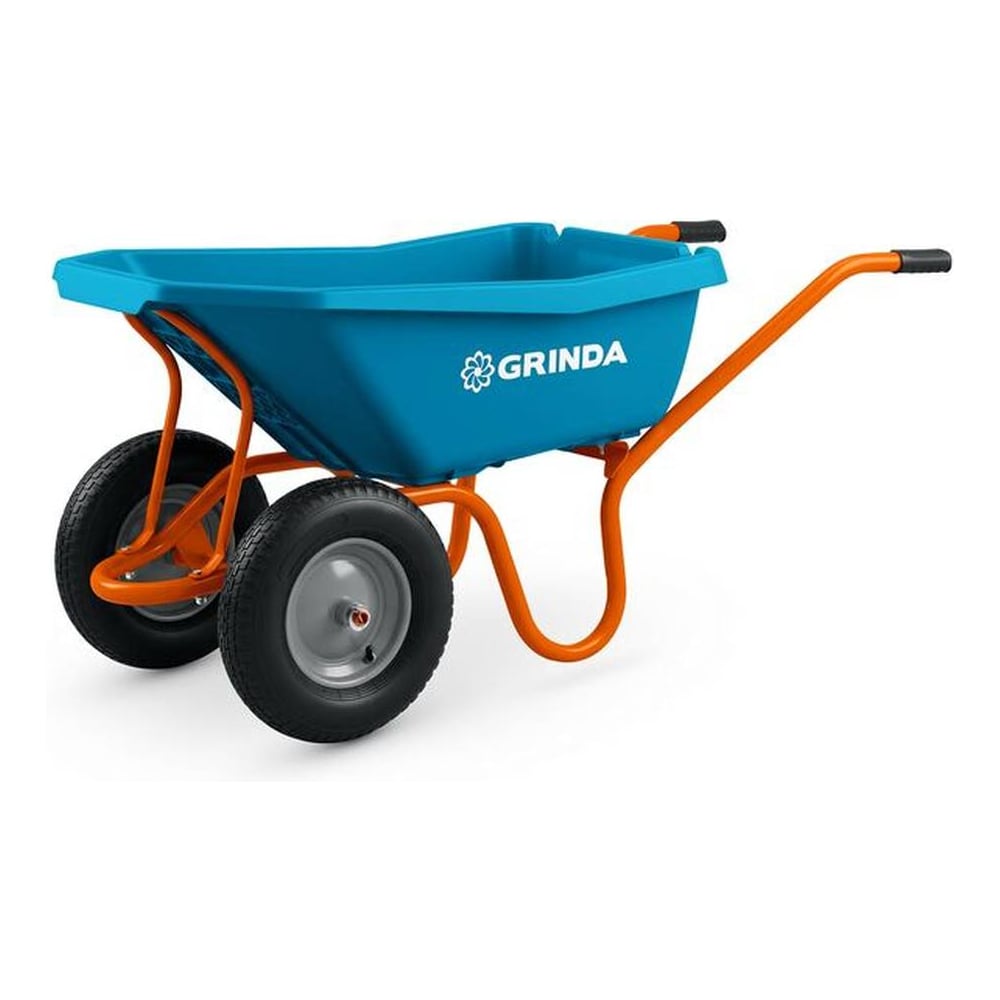 Изображение товара Тачка садовая GRINDA GP-22, ударопрочный пластиковый кузов, 110 л, 220 кг, двухколесная, пневматические колеса, PROLine 422406 Изображение товара Тачка садовая GRINDA GP-22, ударопрочный пластиковый кузов, 110 л, 220 кг, двухколесная, пневматические колеса, PROLine 422406