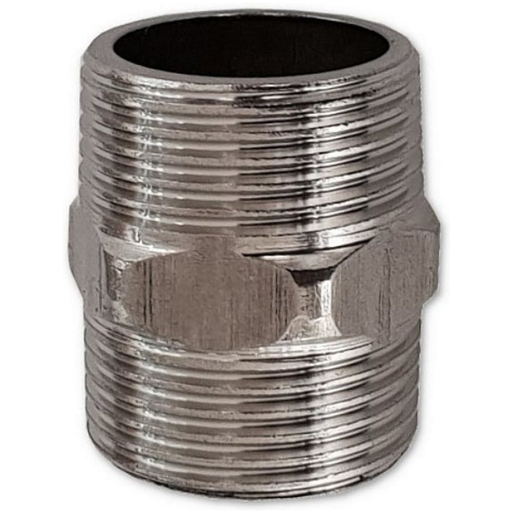 Ниппель СаМат Плюс 1/2 х 3/4 нерж. (2 шт) SanT-2134