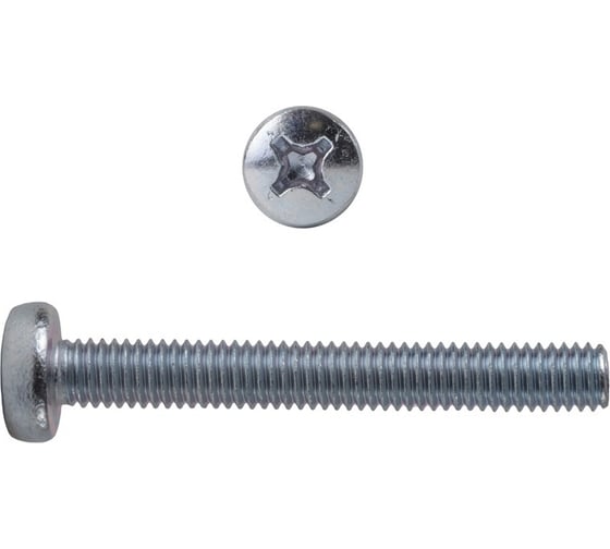 Изображение товара Винт с полуцилиндрической головкой КРЕП-КОМП цинк, DIN 7985, 6х55 180 шт. вц655ф