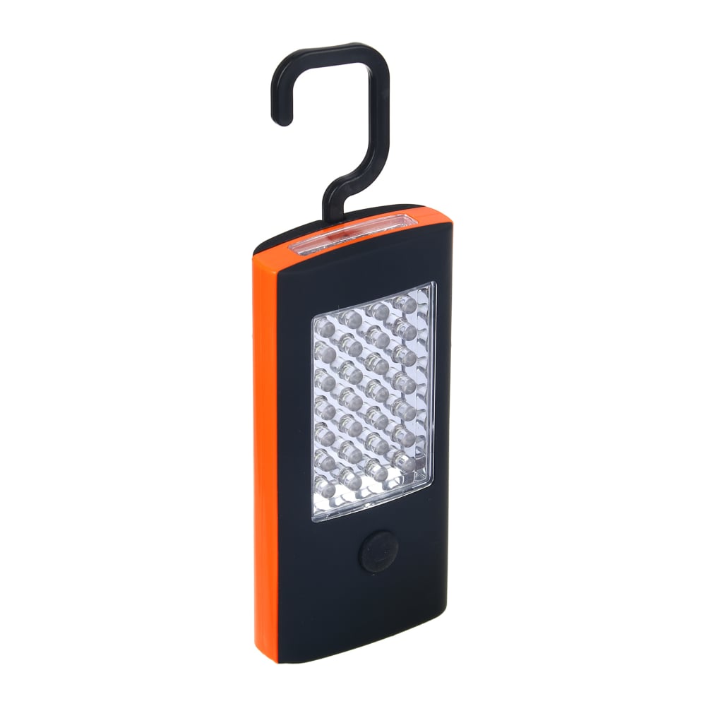 Изображение товара Фонарь ЕРМАК подвесной 28+4 LED, 3xAAA, пластик, 12х6х2 см, черно-оранжевый