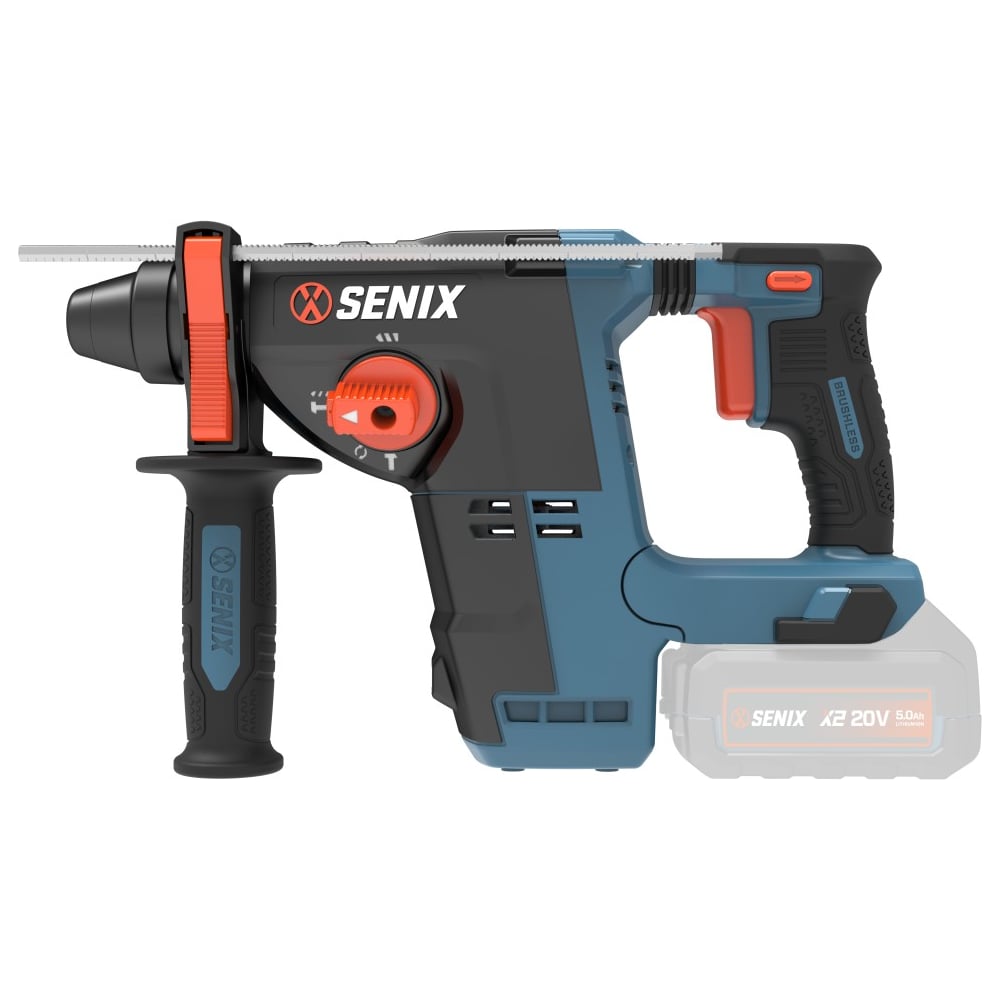 Перфоратор SENIX SDS-plus, X2 20В, 2.0Дж, 24 мм, без АКБ и ЗУ PDRX2-M4-EU-0