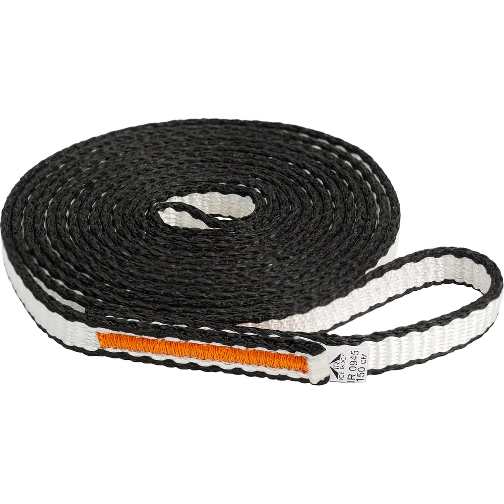 Петля ICE ROCK 0945.black IR 150 см, черно-белая, дайнема, шир. 10мм IR 0945.black
