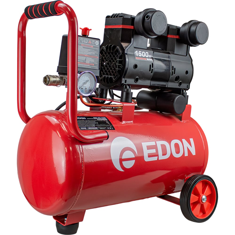 Компрессор безмасляный воздушный EDON NAC-25/1500 (1500 Вт, 105 л/мин, 25л) 51276