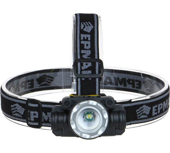 Изображение товара Налобный фонарик ЕРМАК, XPE, 5 Вт, 6х7см, 3 режима, 1500мАч, USВ кабель, пластик,1 цвет 221-017