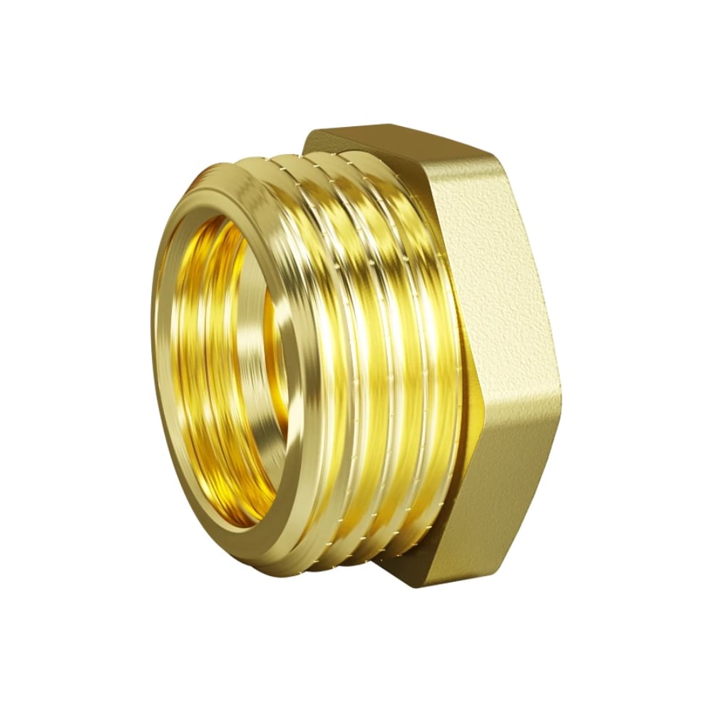 Футорка LD PRIDE, DN50×32 (2"НР × 1 1/4" ВР), латунь, с биркой, LD.65.517.50×32