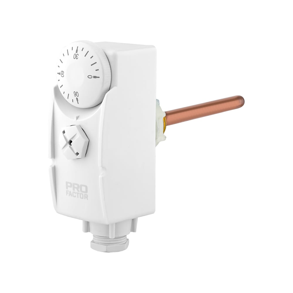 Термостат погружной PROFACTOR, 16А, 250V, 0–90°C, PF TC 639 W