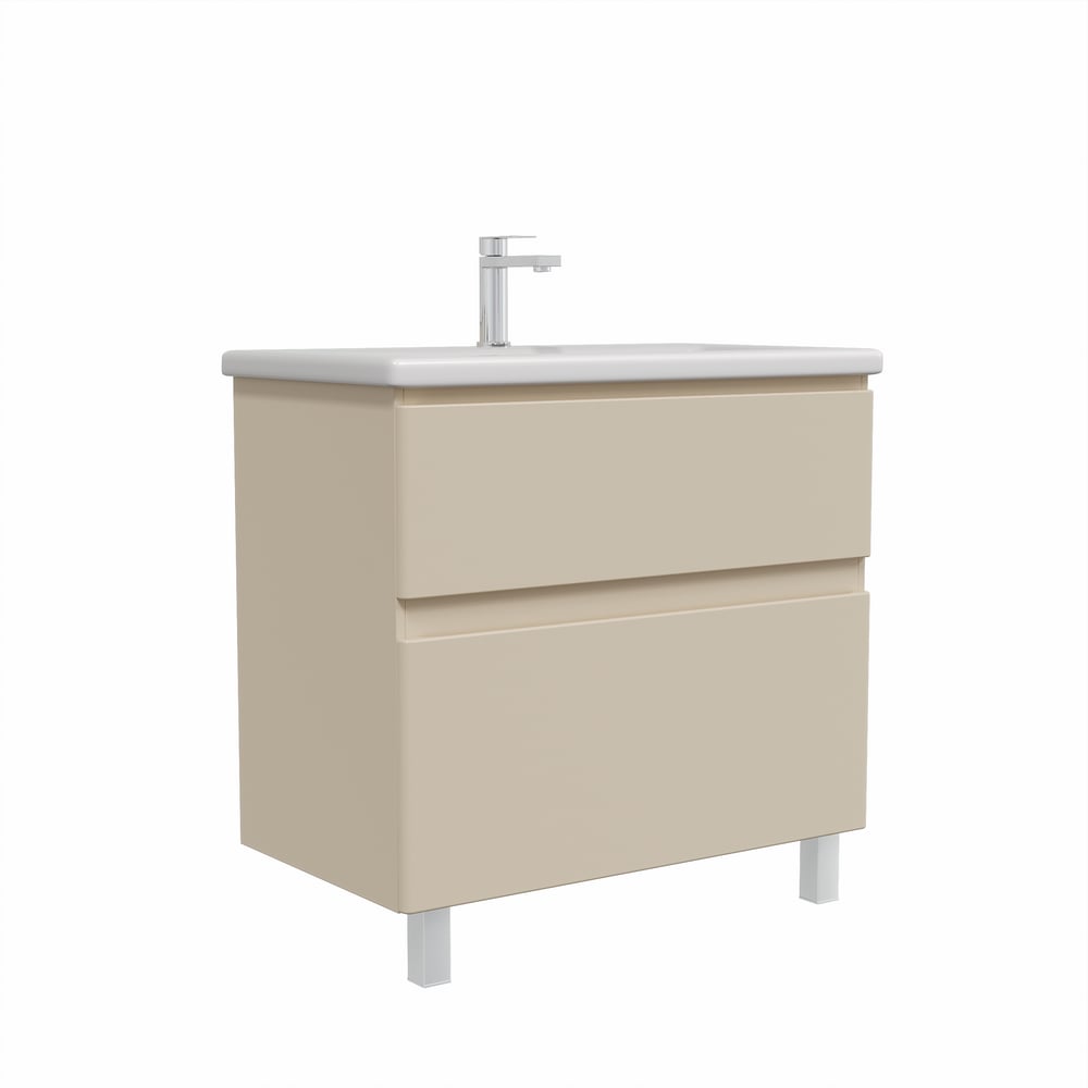 Тумба напольная Sanstar Riana 70 с раковиной Como 70 (комплект) для ванной комнаты, cappuccino 555.1-1.4.1.ККОМ