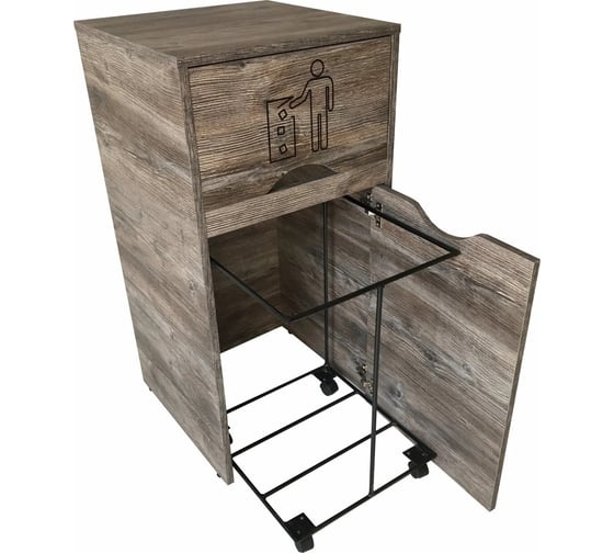 Изображение товара Мусорный контейнер для фудкорта Оди 1000 цвет сосна Джексон 5190002UOSD