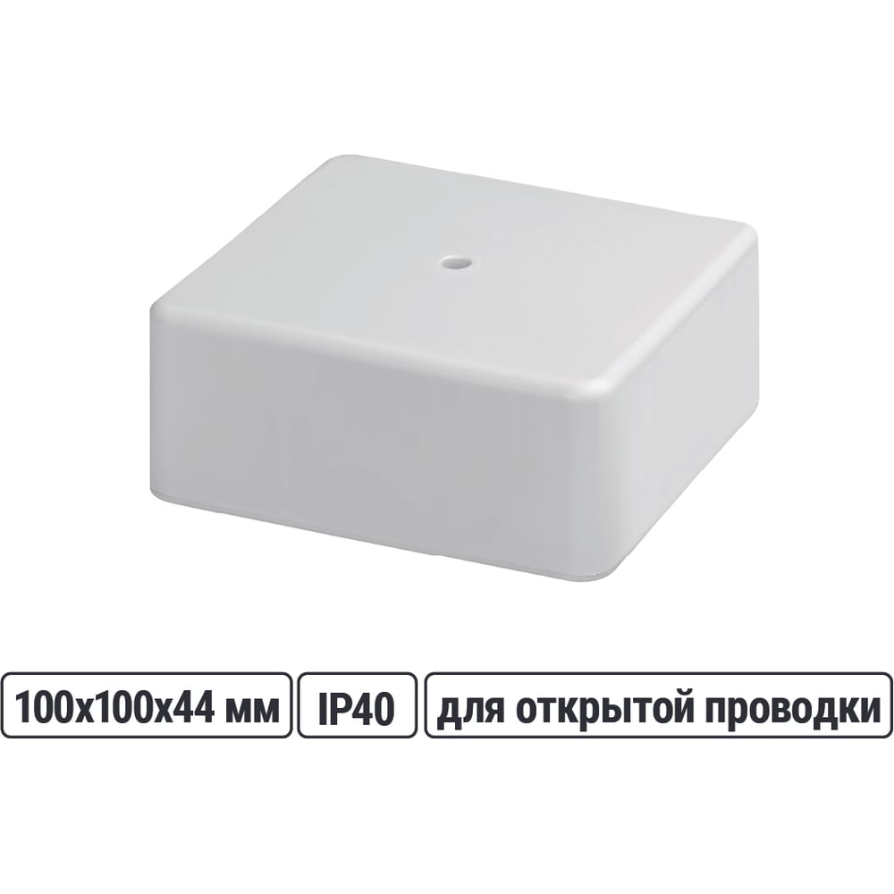 Изображение товара Коробка распределительная TDM ELECTRIC 100х100х44 ОП белая IP40 SQ1401-0909