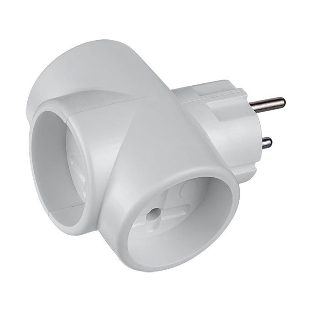 Изображение товара Сетевой разветвитель-тройник Perfeo RU POWER 3 гнезда 6А белый