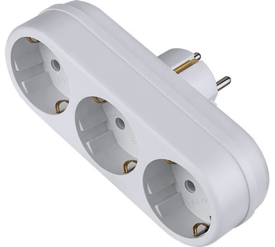 Изображение товара Сетевой разветвитель-тройник Perfeo RU POWER 3 гнезда, 16А, с заземлением 30015497