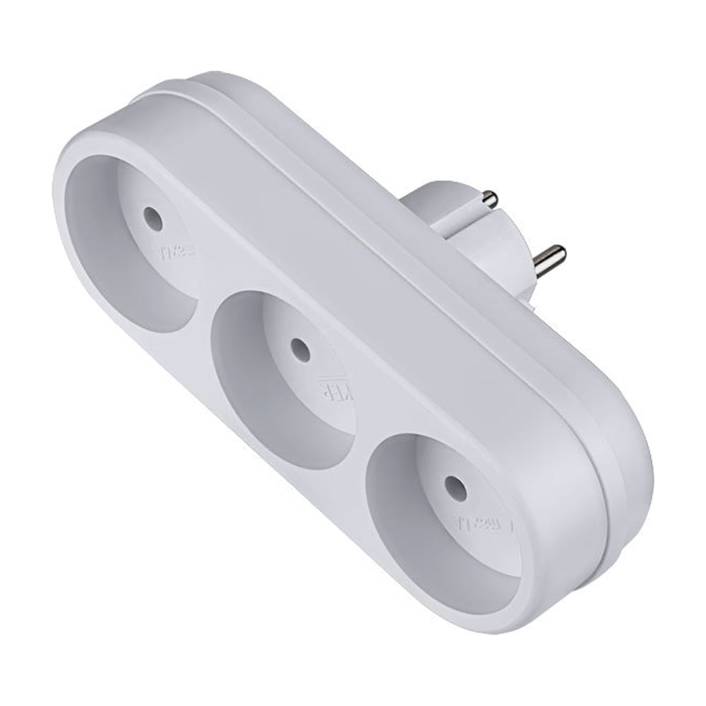 Изображение товара Сетевой разветвитель-тройник Perfeo RU POWER с 3 гнездами и 6А