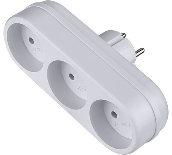 Изображение товара Сетевой разветвитель-тройник Perfeo RU POWER 3 гнезда, 6А, без заземления 30015495