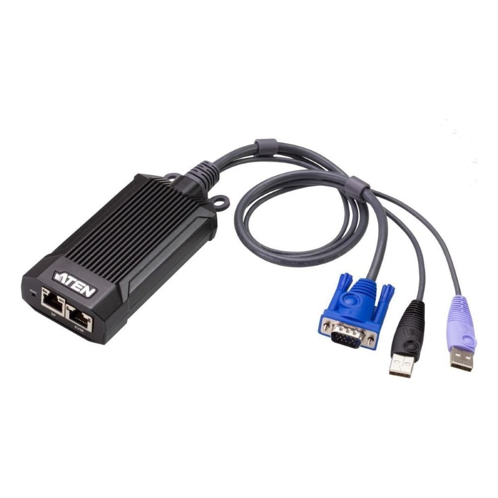 Модуль адаптер ATEN KVM VGA+K/M USB 2.0, 100 метр., 1xUTP Cat5e, для подкл.комп.к перекл. KG0016/KG0032, макс.раз.1900х1200, 2xRJ45+HD-DB1 KG1900T-AX