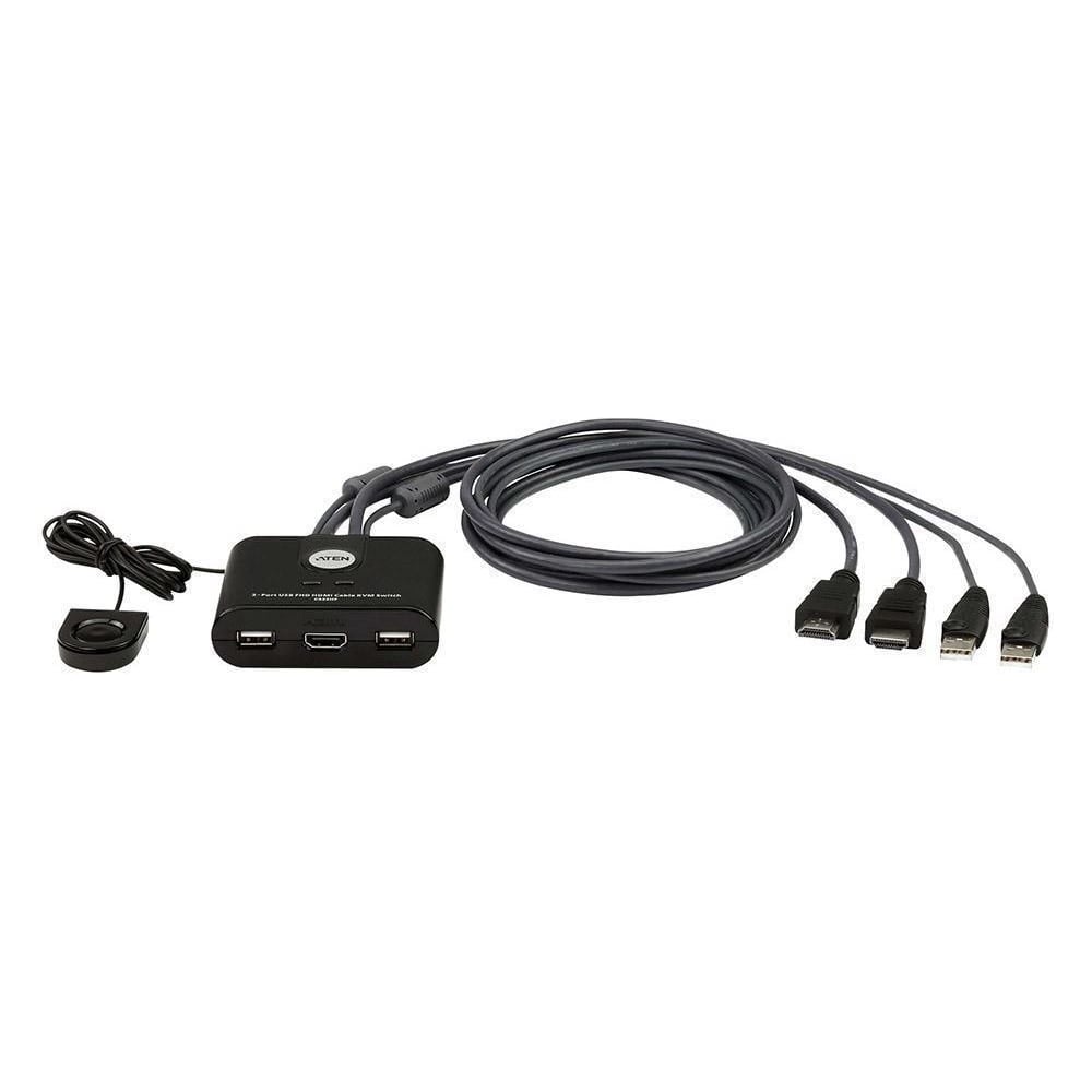 Консоль ATEN KVM 2-Port USB FHD HDMI Cable KVM Switch CS22HF-AT