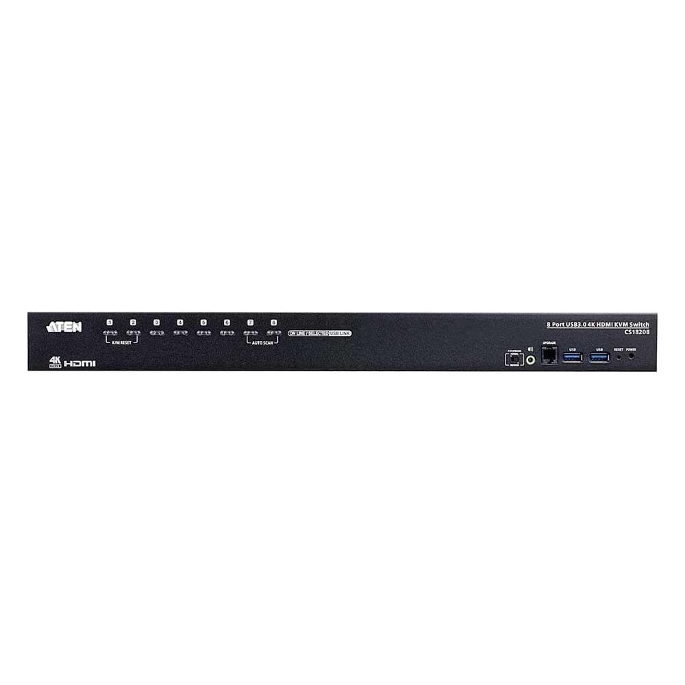 Переключатель 8-портовый ATEN, USB 3.0 4K HDMI KVM-переключатель CS18208-AT-G