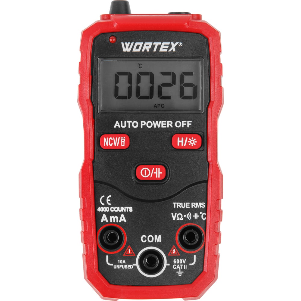 Мультиметр цифровой WORTEX AM 1009 (2323168) ЦИ-2825090100