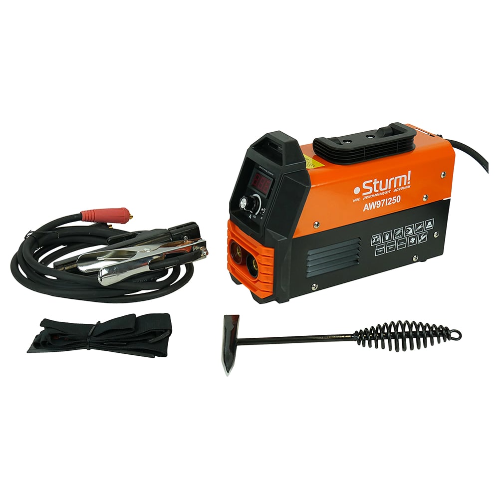 Сварочный инвертор Sturm 250А, ПВ 60%, 170-250В, HotStart/AntiStick/ArcForce AW97I250