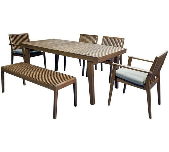 Изображение товара Обеденная группа из акации Joygarden МОНА с лавкой 35105/35104/35106