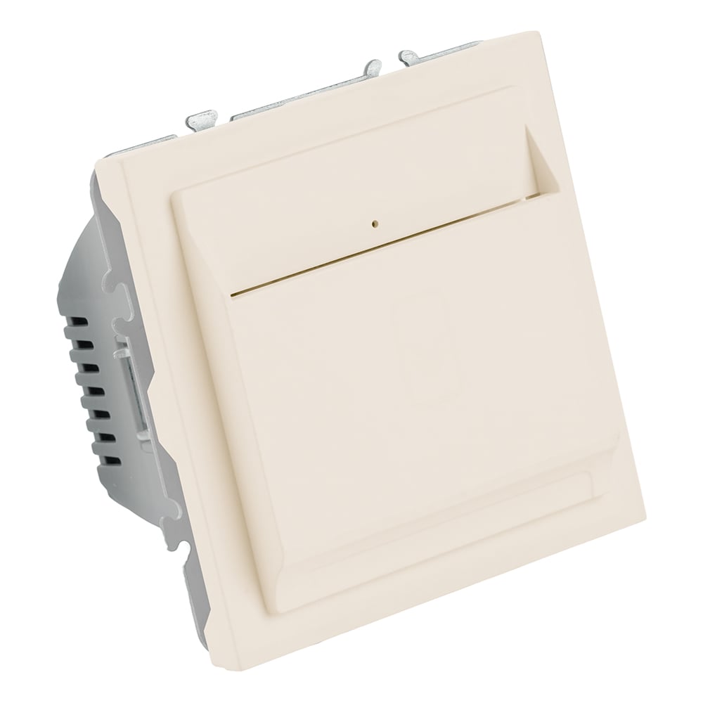 Выключатель карточный (механизм) STEKKER 250В, 40А, серия Эмили, RSW40-5114-08, кашемир, soft touch, 50702