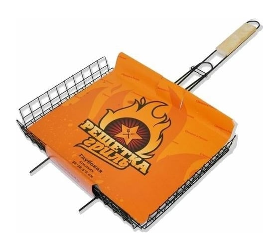 Изображение товара Решетка для барбекю РемоКолор BBQ5842 глубокая малая, хромированная, 420x320 мм 69-9-936