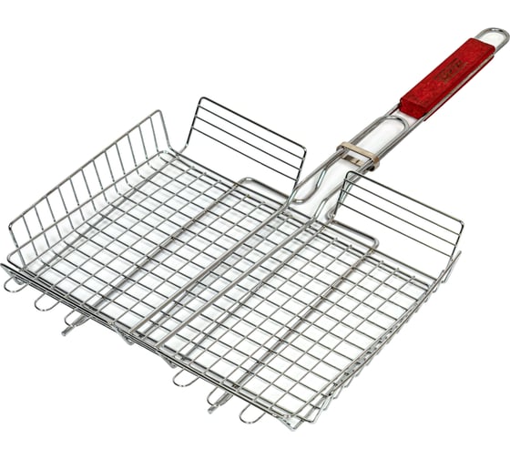 Изображение товара Решетка для барбекю РемоКолор BBQ5841 глубокая малая, хромированная, 340x265 мм 69-9-937