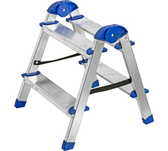 Изображение товара Двусторонняя алюминиевая стремянка РемоКолор 2 ступени 63-0-022