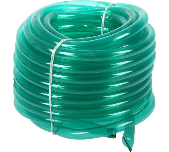 Изображение товара Поливочный шланг Yard Кристалл, ПВХ, однослойный, зеленый, прозрачный, 1,0 мм, D 3/4, 20 м 66-3-020