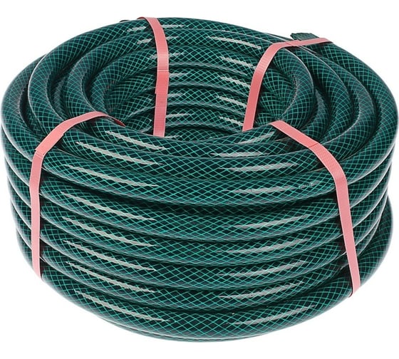 Изображение товара Поливочный шланг Yard Люкс, ПВХ, армированный, зеленый, 3-х слойный, 1,85 мм, D 3/4, 25 м 66-3-025