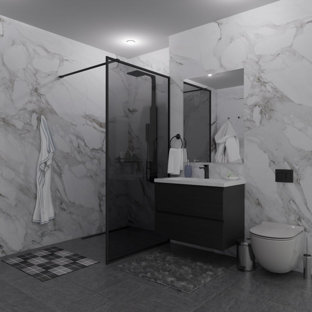 Изображение товара Душевая перегородка GuteWetter SHOWER GLASS 10 мм графитовая Изображение товара Душевая перегородка GuteWetter SHOWER GLASS 10 мм графитовая