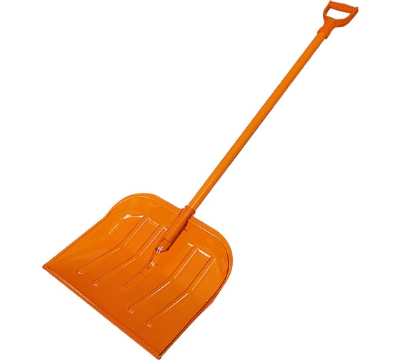 Изображение товара Лопата РемоКолор снегоуборочная поликарбонатная, алюминиевый черенок, ХАСКИ, 460x400 мм, 69-0-450