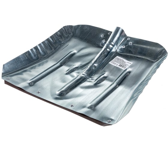 Изображение товара Снеговая лопата РемоКолор оцинкованная, с накладкой, без черенка, 355x380мм, РемоКолор 69-0-404