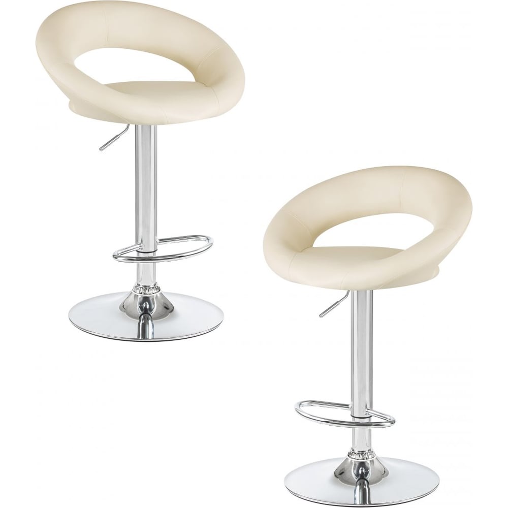 Стул барный DOBRIN набор 2 шт MIRA (кремовый) LM-5001-N_CH-M_EL-cream