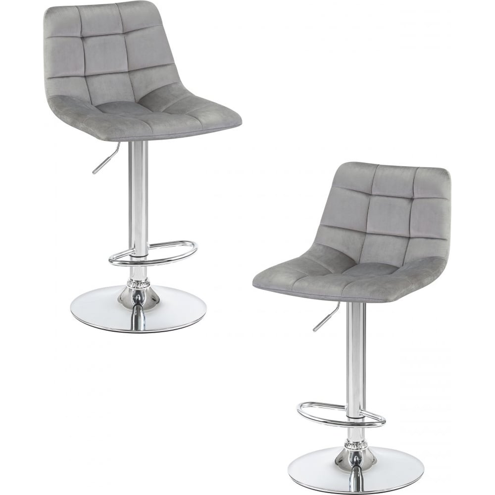 Стул барный DOBRIN набор 2 шт TAILOR (серый велюр (MJ9-75)) LM-5017-N_CH-M_V-MJ9-75