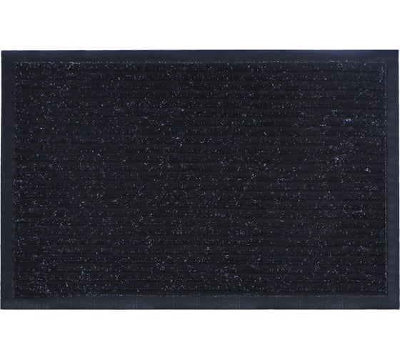 Изображение товара Грязезащитный коврик РемоКолор Ребро ПВХ, полиэстер, чёрный, 60x90 см 70-1-696