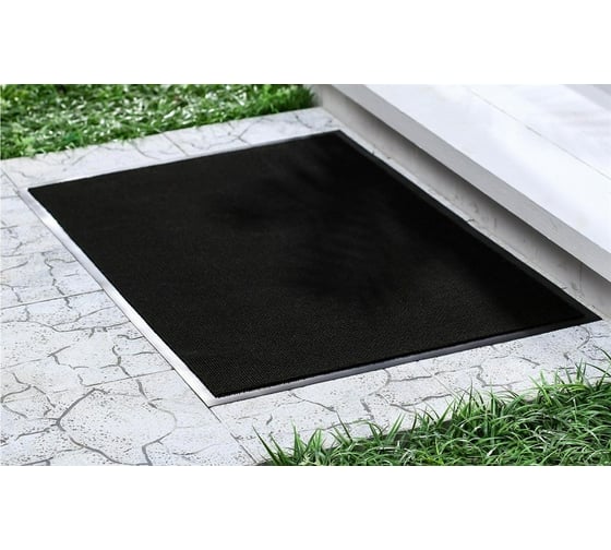 Изображение товара Грязезащитный коврик РемоКолор 3+2 ПВХ, полиэстер, чёрный, 90х120 см 70-1-903