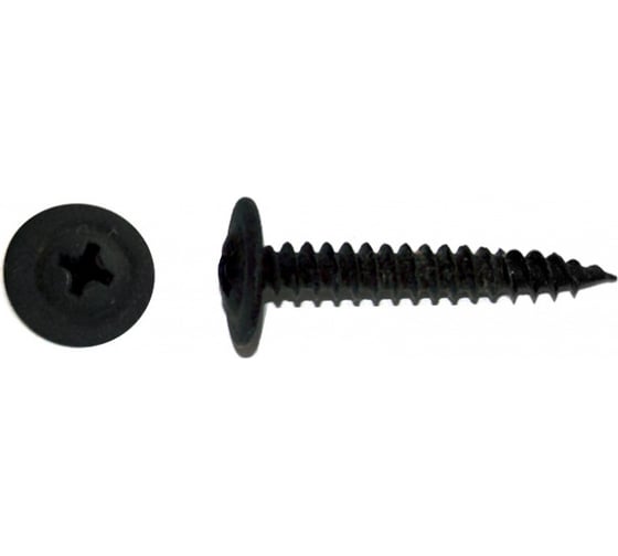 Изображение товара Острый саморез с прессшайбой КРЕП-КОМП черный фосфат, 4.2х19, 1000 шт. пшоч19ф